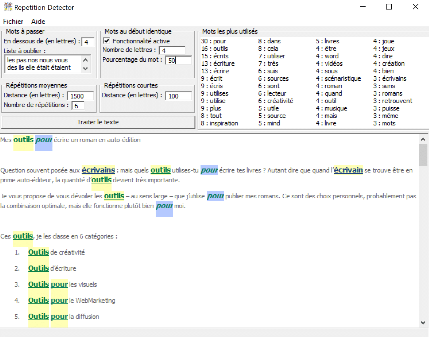 repetition detector